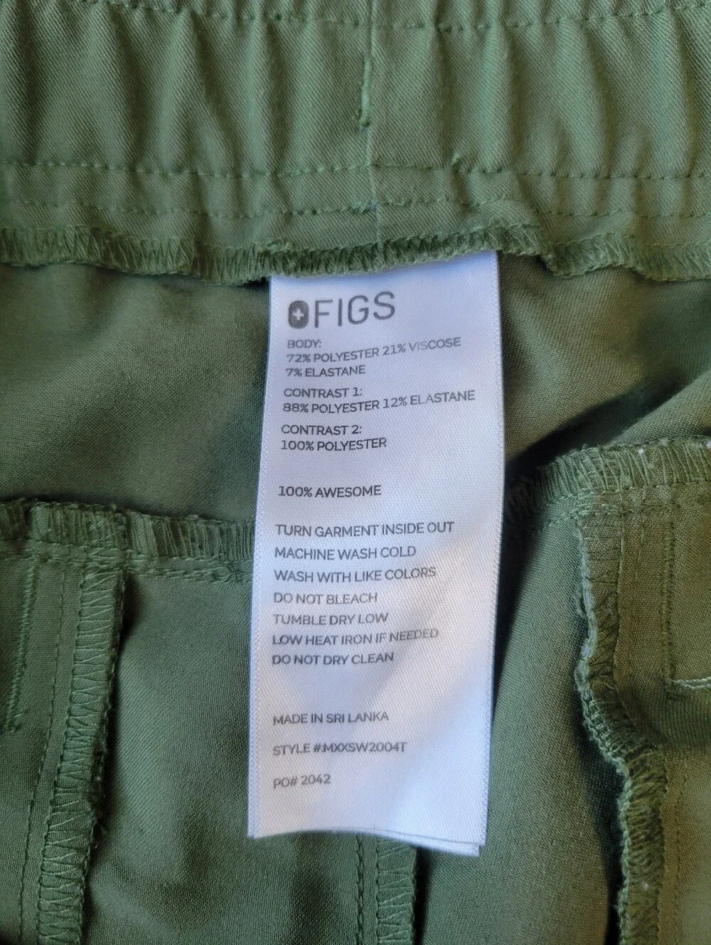 Figs Men’s Tansen Jogger Scrub Pants Dark Olive Size XL Tall